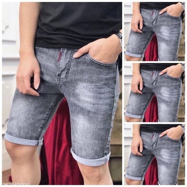 Quần Short Jean Nam VNXK Chất Vải Jean Co Dãn SJ01