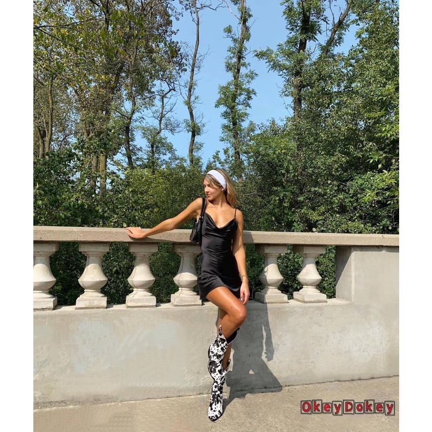 Đầm Không Tay Hở Lưng Màu Trơn Quyến Rũ Thời Trang Dành Cho Nữ