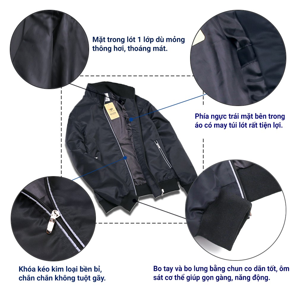 Áo khoác dù nam chống nắng thoáng mát có phản quang Pigofashion zakd36 (3 màu)