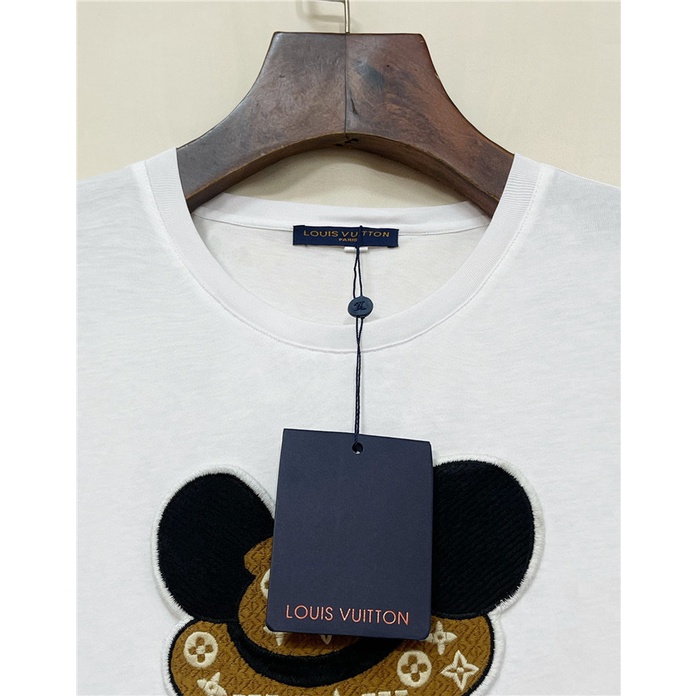 Áo Thun Nam Tay Ngắn Cổ Tròn Thêu Hình Chuột Mickey Hoạt Hình Size S-4XL L0uis Vu1tt