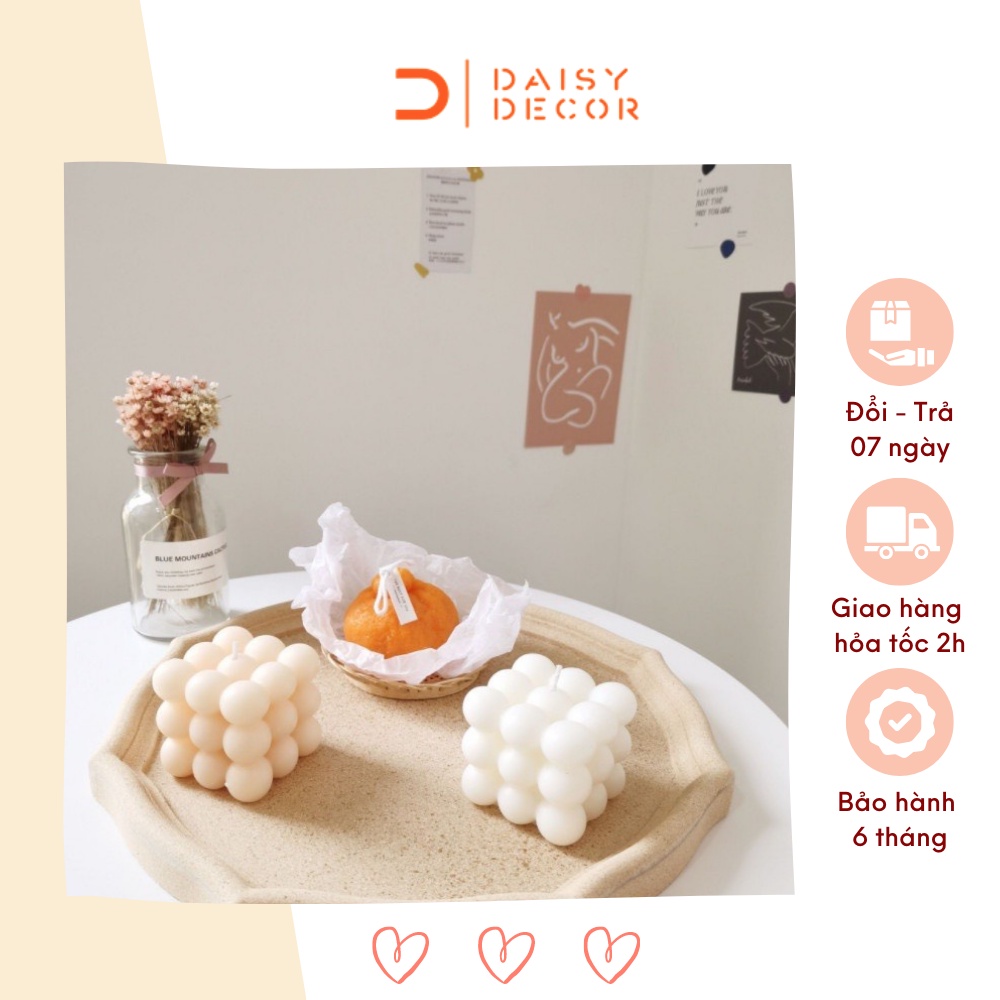 Nến thơm rubik rubic đậu nành tự nhiên nến decor - Daisy.decor