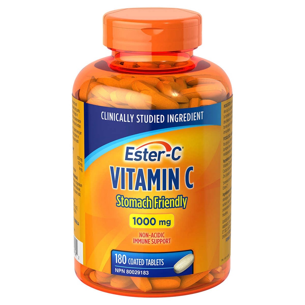 Vitamin C giành cho người bị bao tử ( dạ dày ) Vitamin C stomach friendly Ester-C 1000mg 180 viên