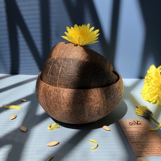 Bát gáo dừa thô - Tô gáo dừa mài láng mặt trong