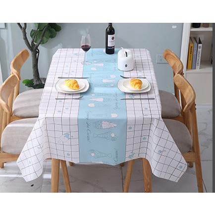 Khăn Trải Bàn Caro Vintage Hàn Quốc Chống Thấm Nước Không Phai Trang Trí Bàn Ăn Cao Cấp