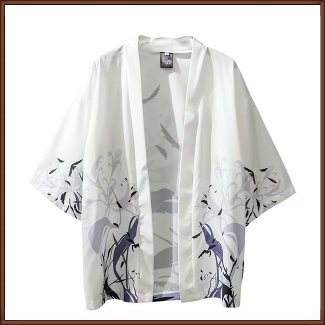 Áo Khoác Đi Biển Tay Ngắn In Họa Tiết Phong Cách Nhật Bản Thời Trang Cho Nam