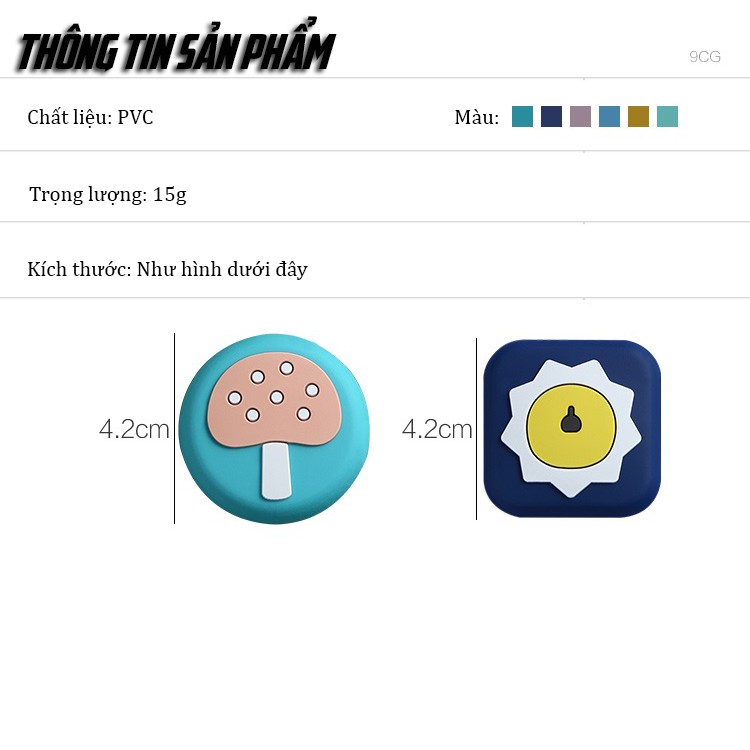 1 Miếng Silicon Chặn Tay Nắm Cửa Chống Va Đập Miếng dán chặn cửa chống va đập bằng silicon họa tiết đáng yêu