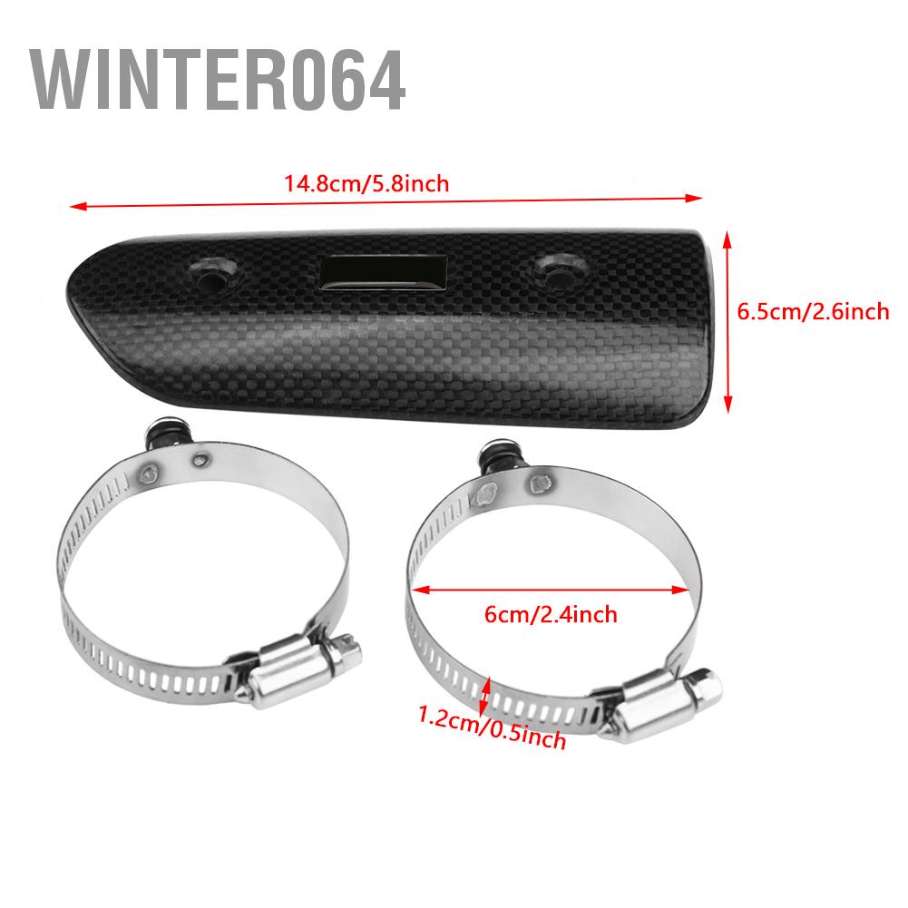 Ốp Bảo Vệ Ống Xả Nhiệt Bằng Sợi Carbon Cho Xe Mô Tô Winter064