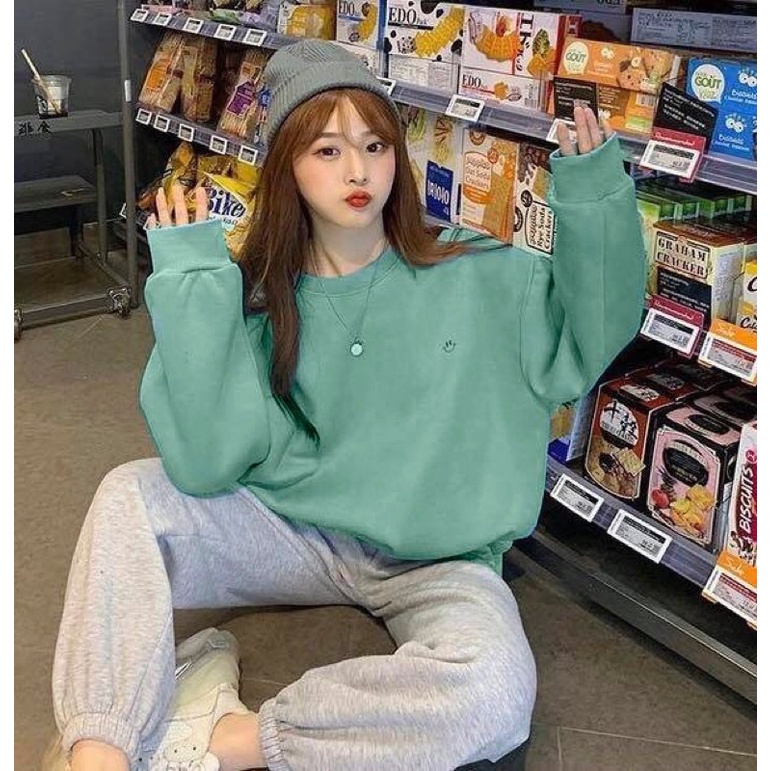 Set bộ quần áo nỉ áo mặt xười mix quần bom | BigBuy360 - bigbuy360.vn