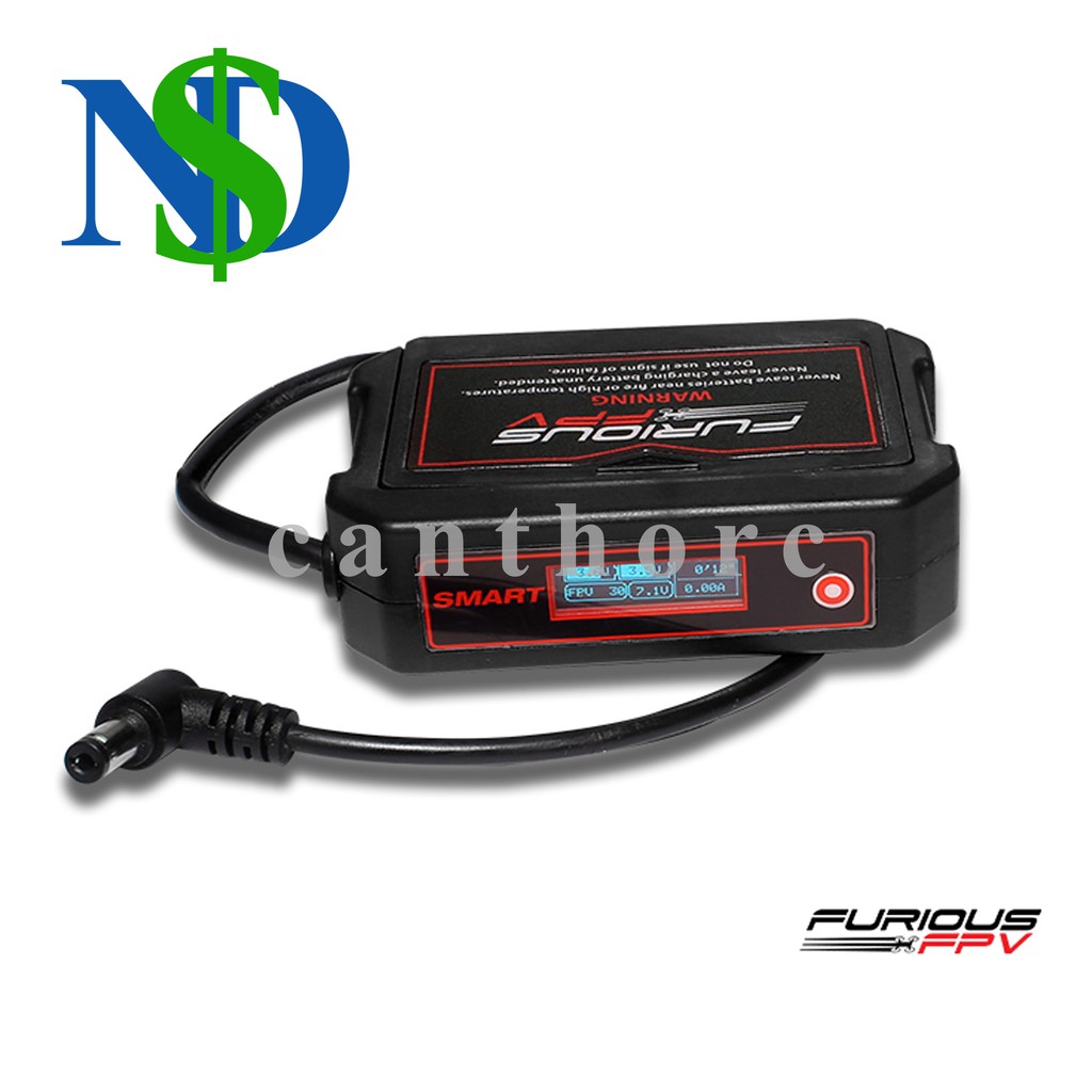 Hộp pin FuriousFPV Smart Power Case + kèm 2 pin 18650 3400mah NCR18650B MH12210
