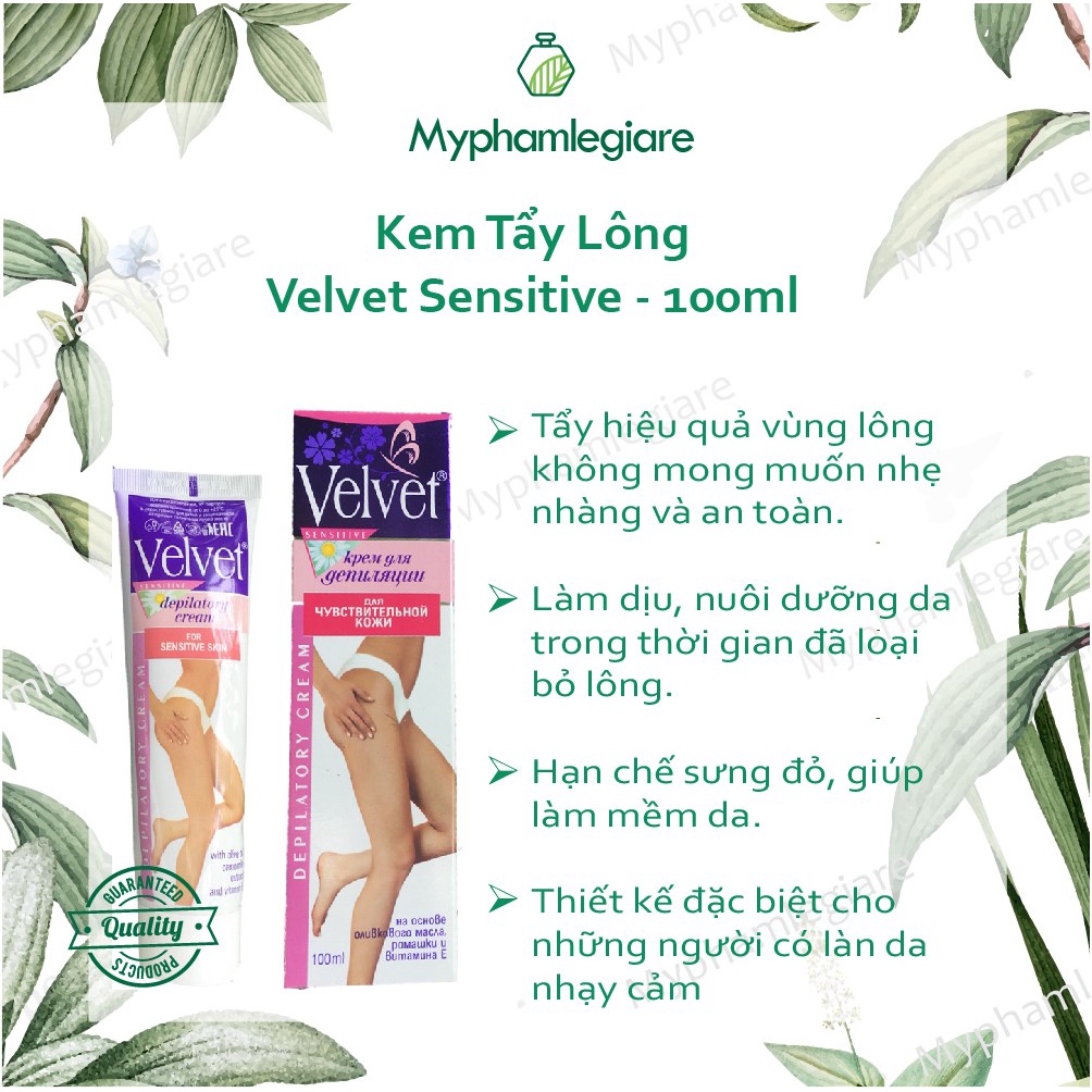 KEM TẨY LÔNG VELVET NGA _ Tạm biệt những vùng lông không mong muốn.