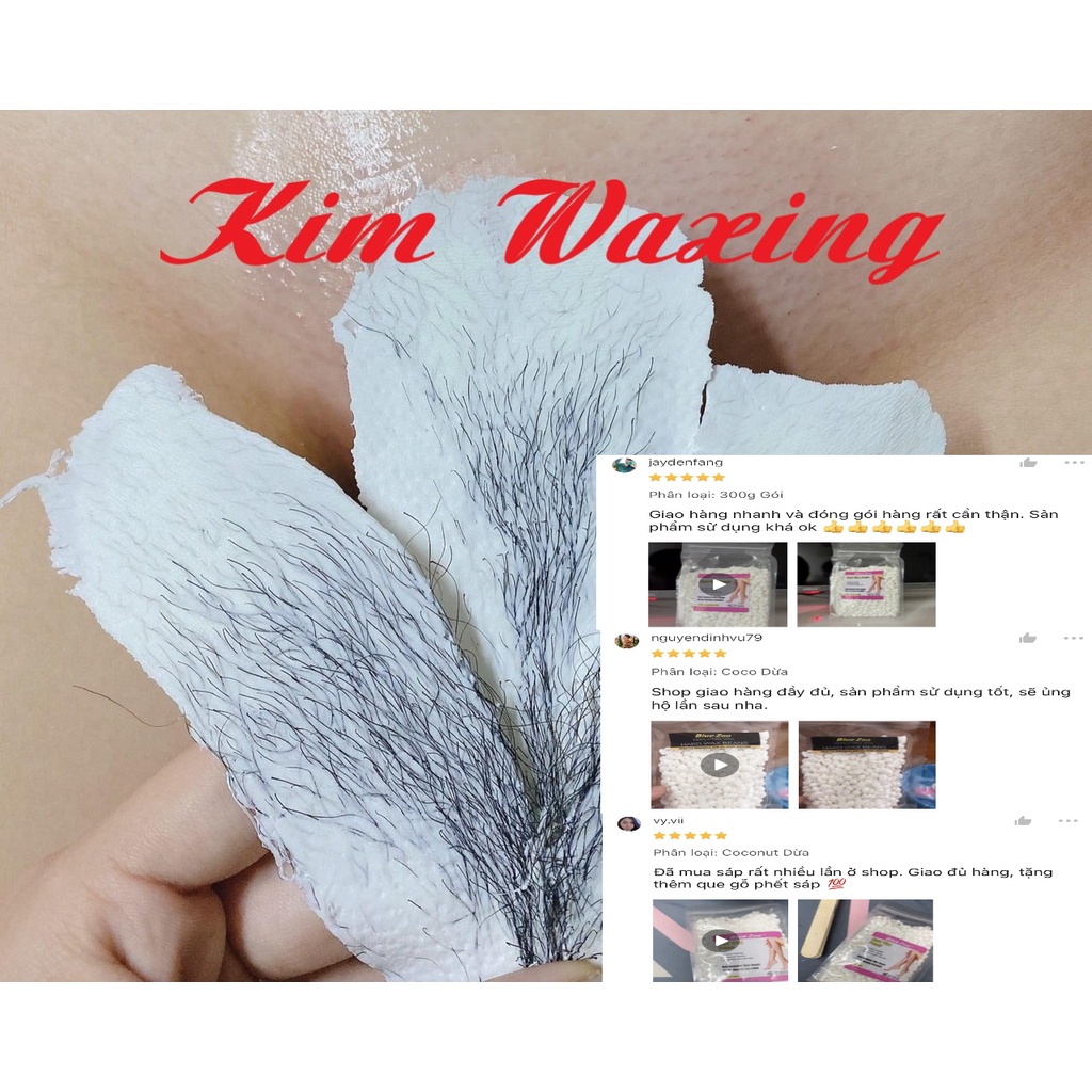 Sáp wax lông nóng hạt đậu HARD WAX BEANS Bluezoo Premier Cao cấp Siêu bám lông