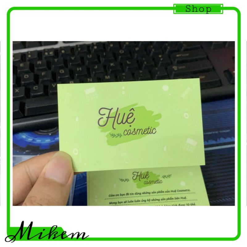 CARD VISIT, THANK YOU, PHIẾU TÍCH ĐIỂM IN THEO YÊU CẦU (hộp 50 card) _ Mikem