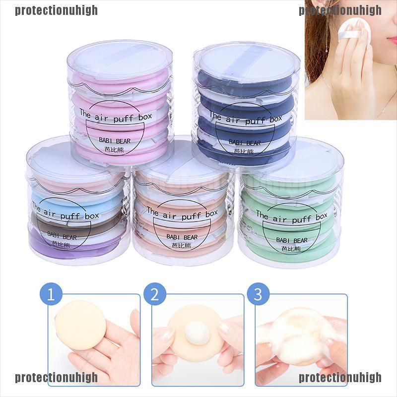 Protectionuhigh 8Pcs/Set Round Shaped Makeup Air Cushion Sponge Puff Dry Wet Dual Use Concealer JKL