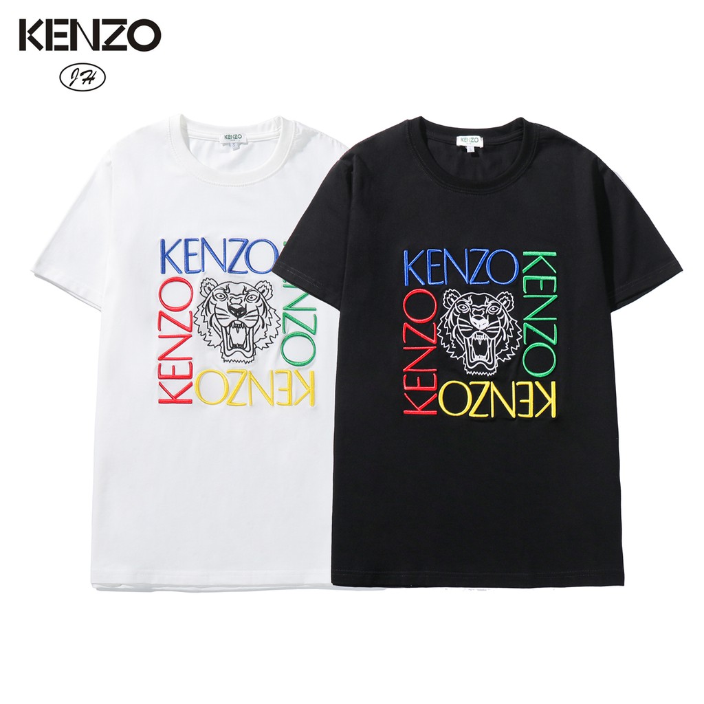 ⭐️⭐️⭐️⭐️⭐️Áo Thun 100% Cotton Ngắn Tay Màu Trơn Họa Tiết Kenzo Thời Trang Mùa Hè Cho Nam