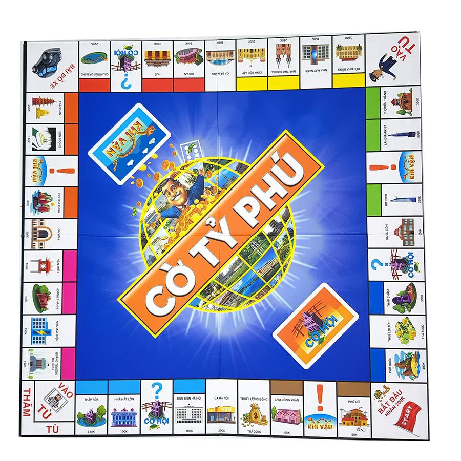 Cờ Tỷ Phú Việt Nam, Monopoly Tiếng Việt Cao Cấp Có Token Kim Loại, Bàn Cờ  Cỡ Lớn | Shopee Việt Nam