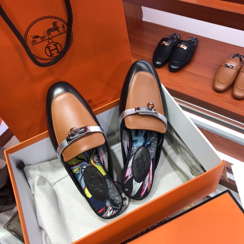 Giày sục cho nữ thương hiệu Hermes HM da thật cao cấp nhiều màu siêu sang lựa chọn