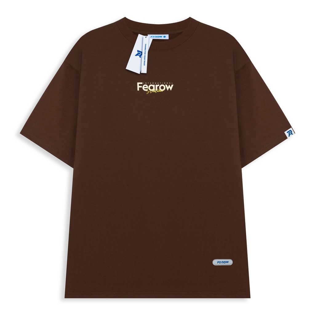 Áo thun nam nữ local brand unisex Fearow Multifont / Màu Nâu Đậm - FW164