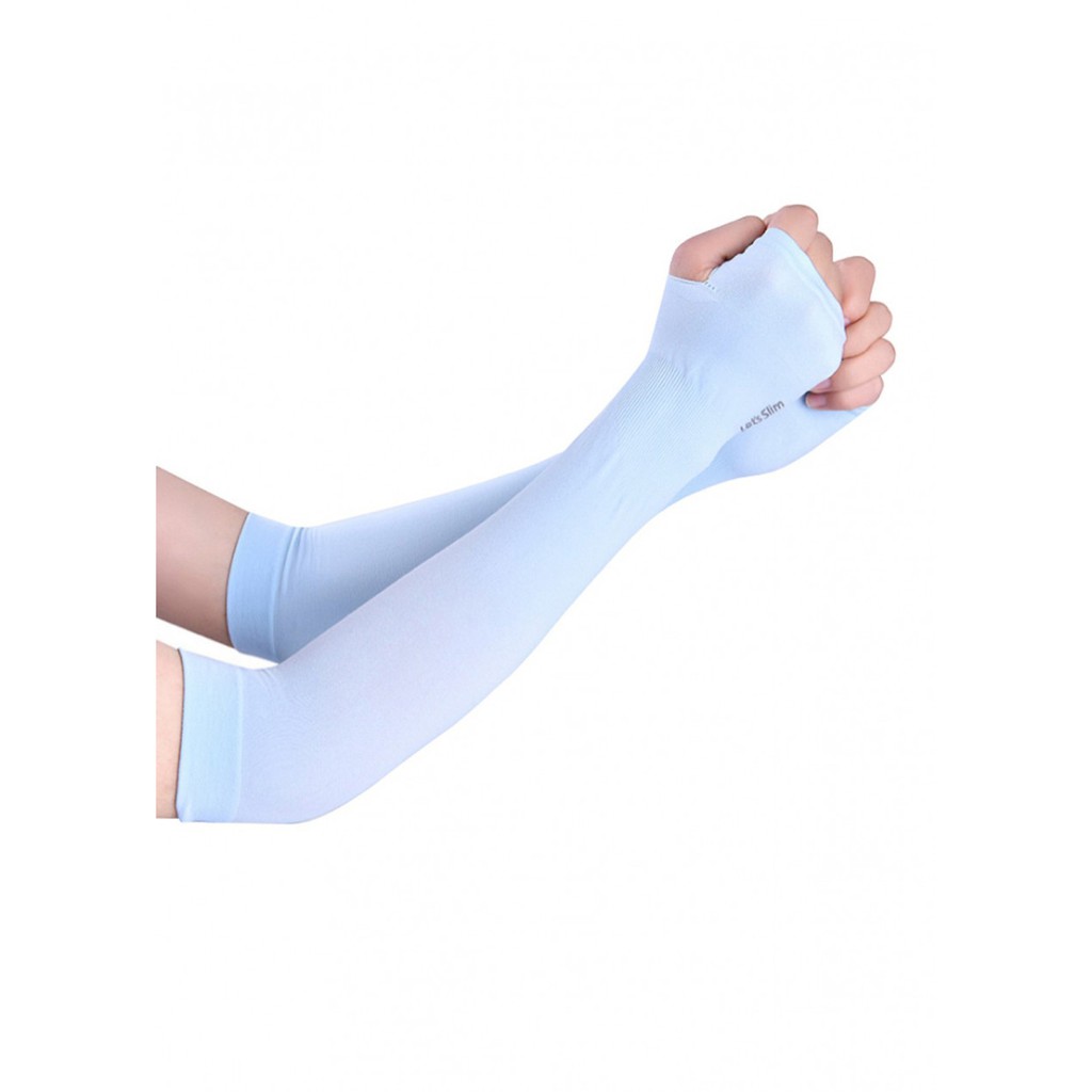 Găng Tay Chống Nắng Xỏ Ngón HQ - Xanh Da Trời