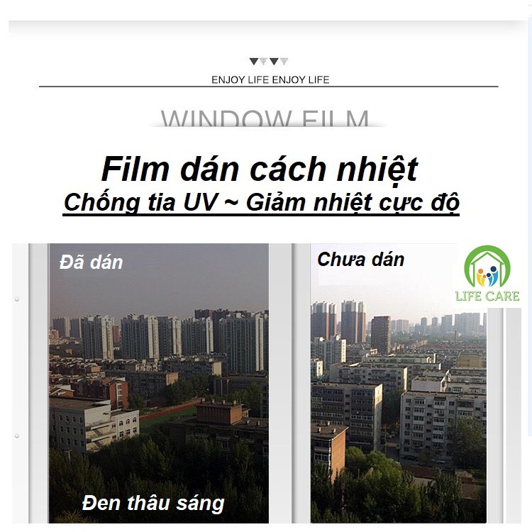 Phim dán kính cách nhiệt phản quang chống tia UV tiết kiệm điện năng