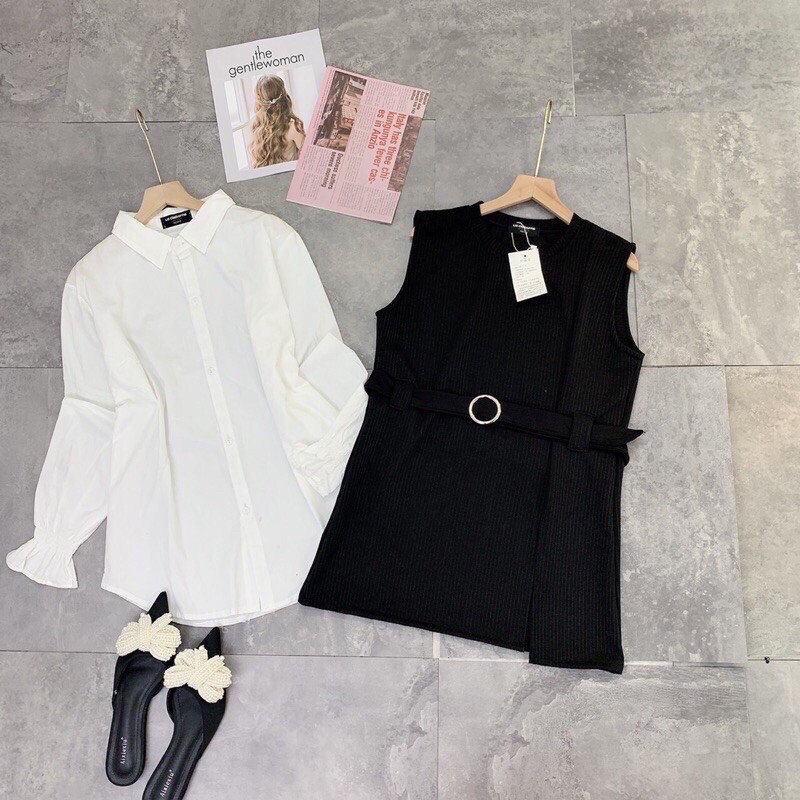 SET ÁO GILE+ ÁO SƠ MI VOAN CÁT