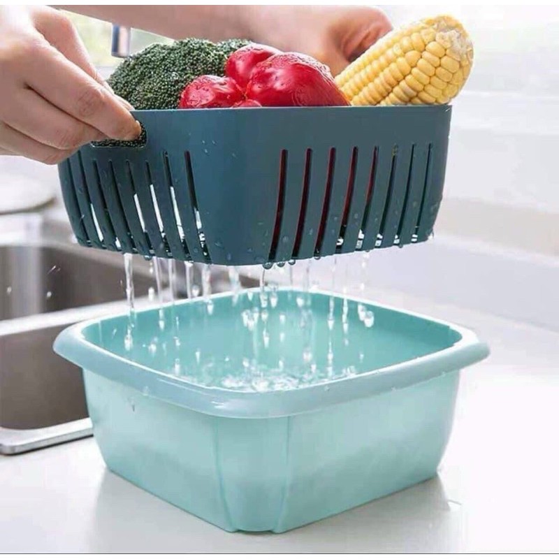 ⚡️FLASH SALE⚡️Hộp đựng rau quả tủ lạnh có rổ thoát nước(combo 3c k chọn màu) | BigBuy360 - bigbuy360.vn