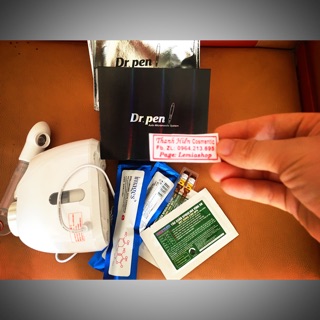 Combo 1 máy phi kim dr-pen, 1 máy xông, 2 tảo gói, 2 tinh chất ha, 2 vitaminc