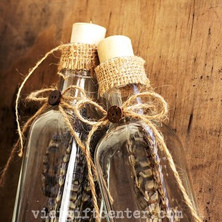 Chai thủy tinh lavender handmade trang trí