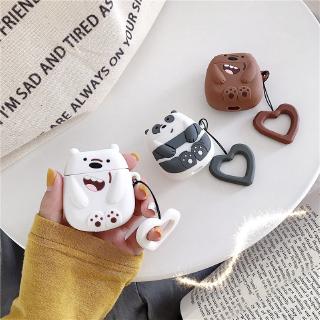 Vỏ silcone hình We Bare Bears bảo vệ hộp tai nghe hình We Bare Bears cho AirPods