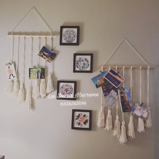 [Giá Ưu Đãi] Dây treo ảnh Macrame Tặng Kèm 10 Kẹp gỗ Lh24
