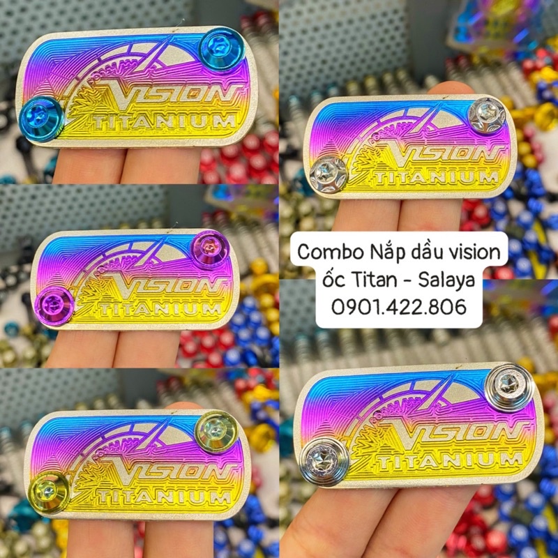 Combo Tem Titan Nắp Dầu Vision kèm ốc như hình