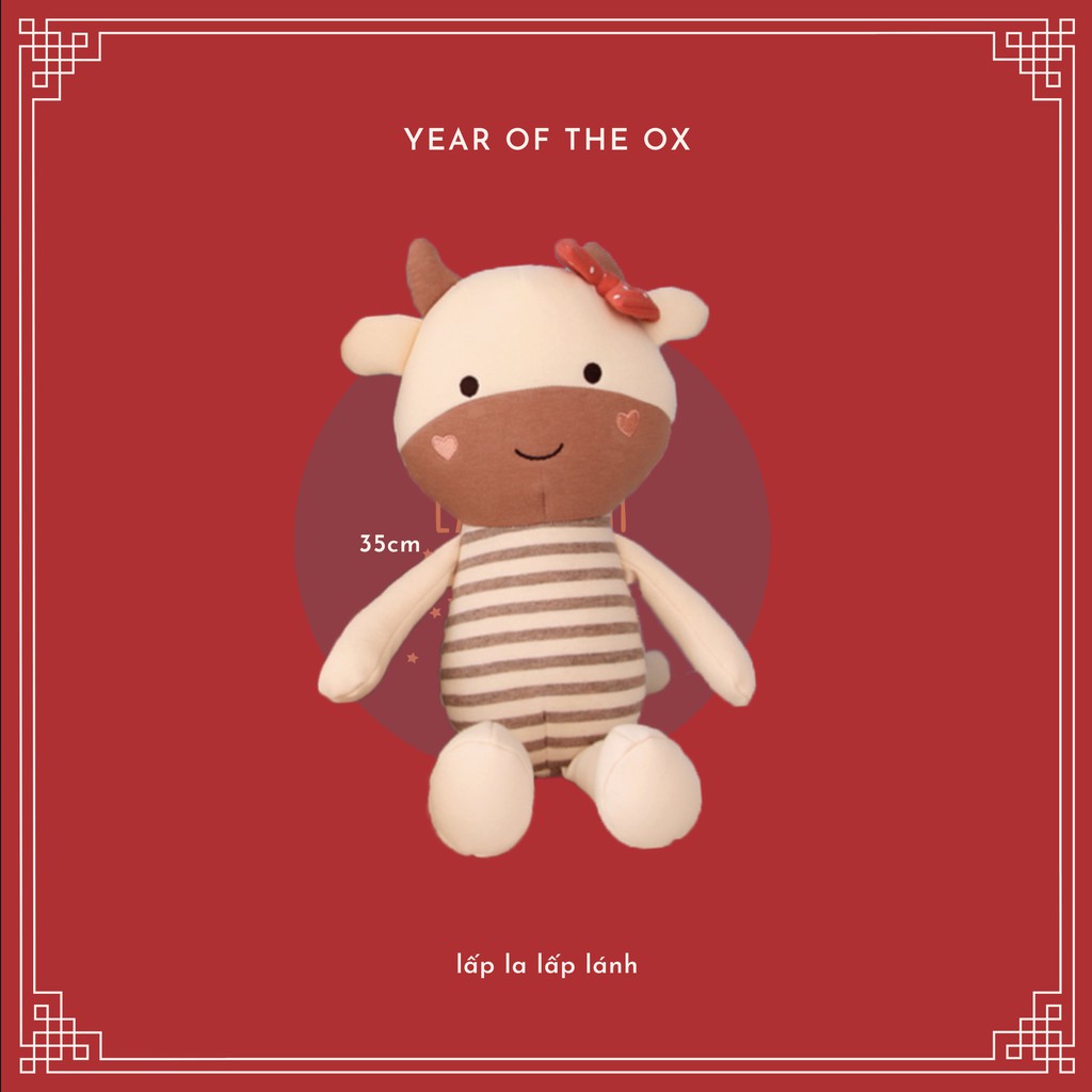 Thú bông trâu vàng organic Bebelaon #madeinKorea không rụng lông, mềm mịn êm ái, an toàn cho bé