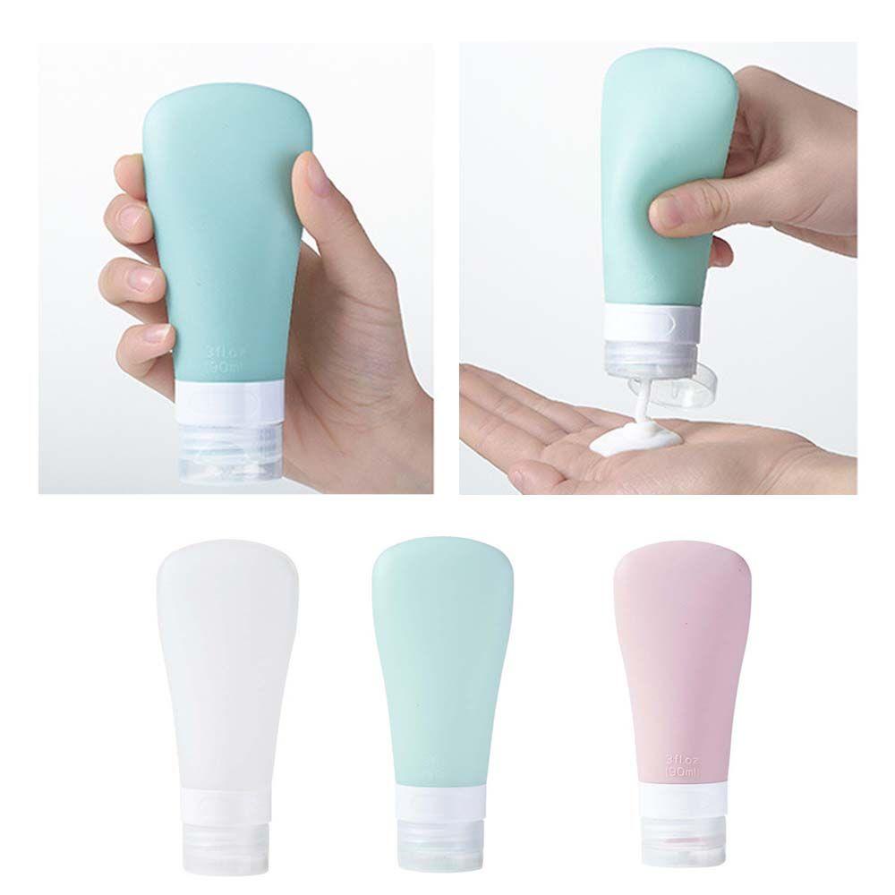 Chai Đựng Nước Rửa Tay Dạng Bóp Bằng Silicone Màu Trơn