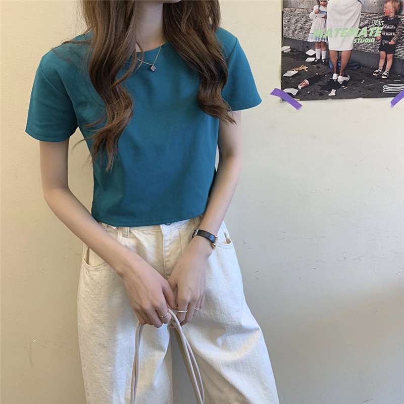 [Mã WASKT304 giảm 15% tối đa 30K đơn 99K] Áo croptop, áo thun nữ tay ngắn hàng Quảng Châu Freesize | BigBuy360 - bigbuy360.vn