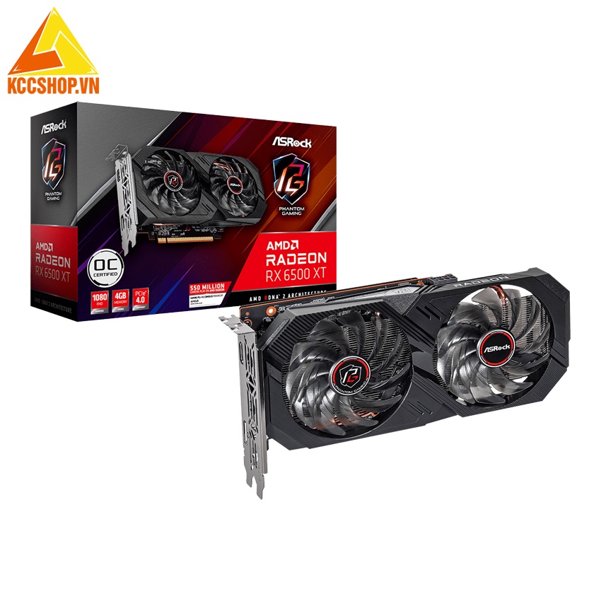 VGA Asrock RX 6500 XT Phantom Gaming D 4GB OC