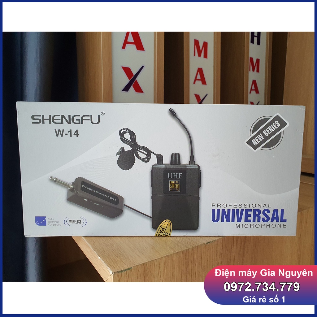 Micro đa năng hát karaoke W14 UHF đổi tần số, hút âm nhạy. Bảo hành 12 tháng