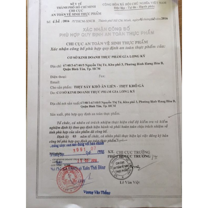Khô bò sợi _ heo giả bò_ thương hiệu Giá Long ký_ đủ giấy VSATTP
