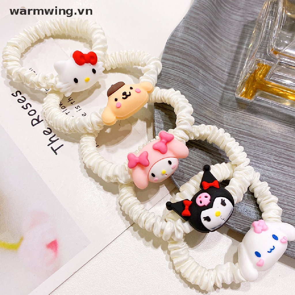 【warmwing】 Cartoon Yugui dog head rope female Kulomi couple hair rope hair ring headdress .
