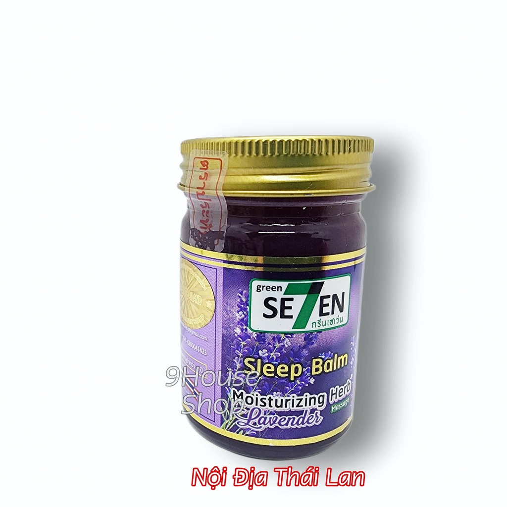 (Lớn 50gram) 01 Dầu Cù Là Lavender Sleep Balm Moisturizing Herb Thư Giãn Giúp Ngủ Ngon Thái Lan