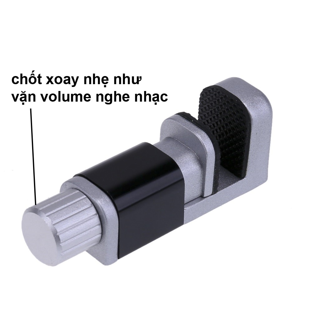 Kẹp Xoay ép Lực Cố Định Màn hình Điện Thoại, Máy tính bảng, Loại Hợp Kim Nhôm (giá bán 1 cái)