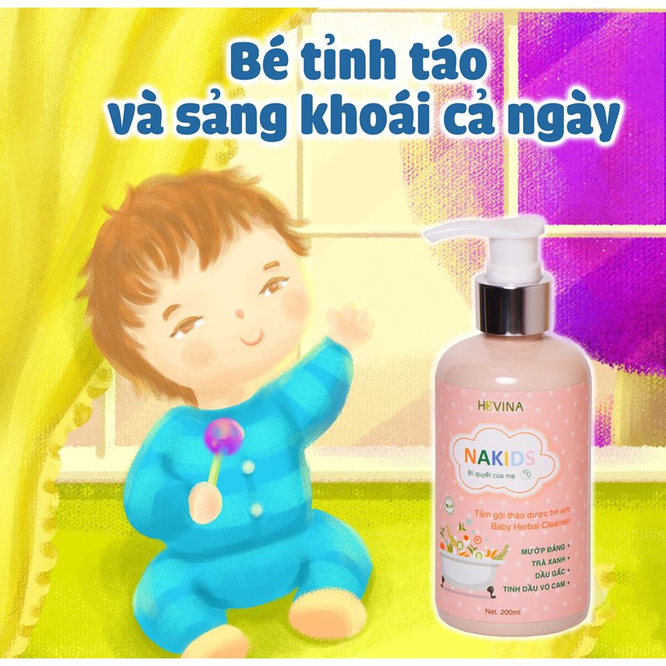 TẮM GỘI THẢO DƯỢC TRẺ EM NAKIDS [AN TOÀN TUYỆT ĐỐI] SẠCH KHUẨN, HẾT VIÊM | BigBuy360 - bigbuy360.vn