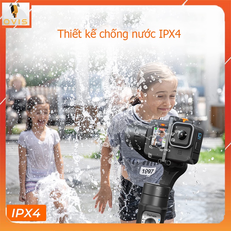 HOHEM iSteady Pro 4 - Gimbal Bluetooth Cho Gopro 11 10 9 8.. Tay Cầm Chống Rung 3 Trục Cho Camera Action Chống Nước IPX4