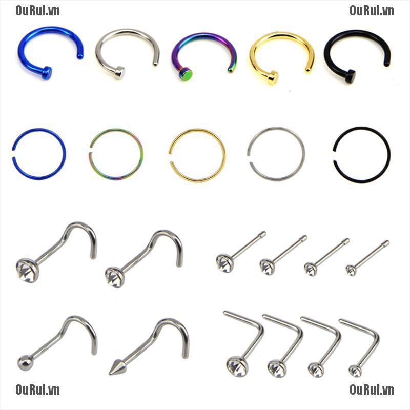 Bộ Khuyên Xỏ Cơ Thể Bằng Thép Không Gỉ Chất Lượng Cao