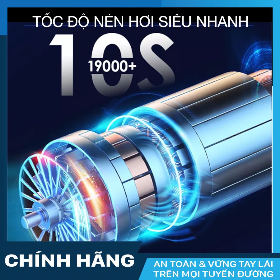 Máy bơm lốp cầm tay dùng pin Laika F1901 dành cho xe hơi - Bảo hành 24 tháng