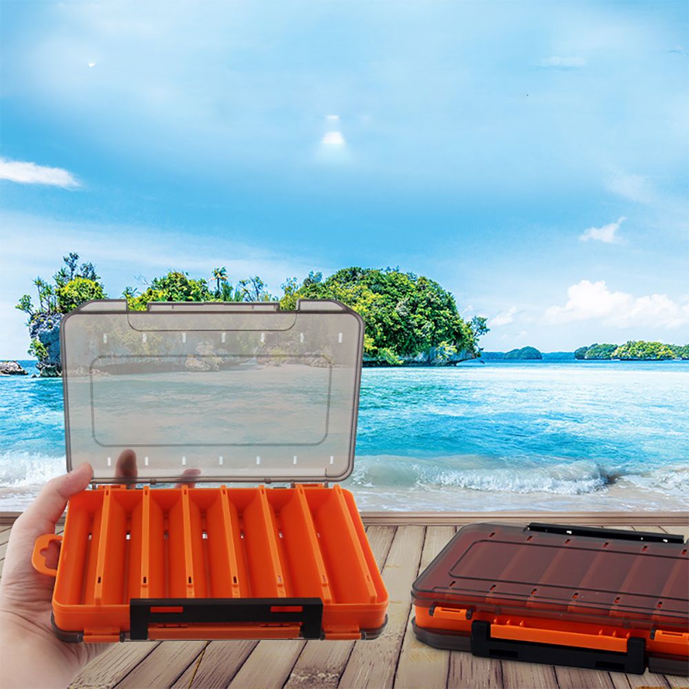 MUVAKO Hộp Đựng Mồi Câu Cá Hai Mặt 12 Ngăn Chống Thấm Nước Chất Lượng Cao