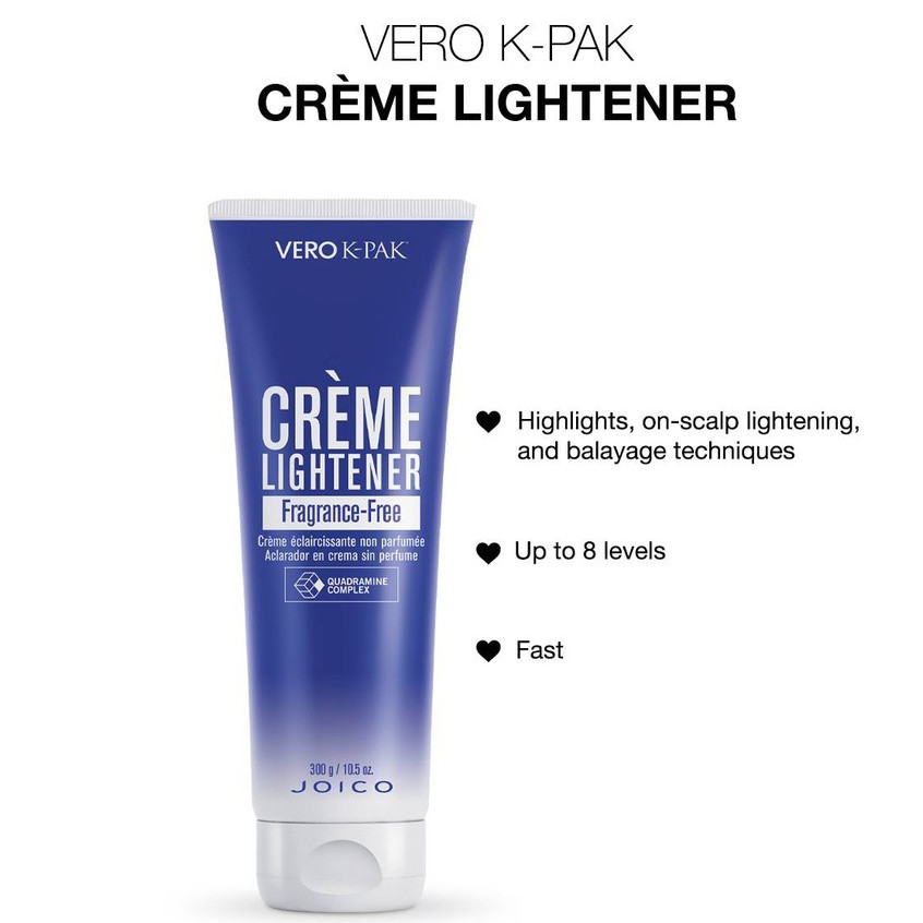 Kem Tẩy Tóc Nâng Sáng 8 Cấp Độ JOICO Vero KPak Crème Lightener Fragrance Free 300ml An Toàn Da Đầu