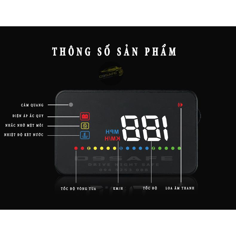 BỘ HIỂN THỊ TỐC ĐỘ TRÊN KÍNH LÁI THÔNG DỤNG NHẤT THỊ TRƯỜNG : HUD A200 (BẢO HÀNH 1 Năm) | BigBuy360 - bigbuy360.vn