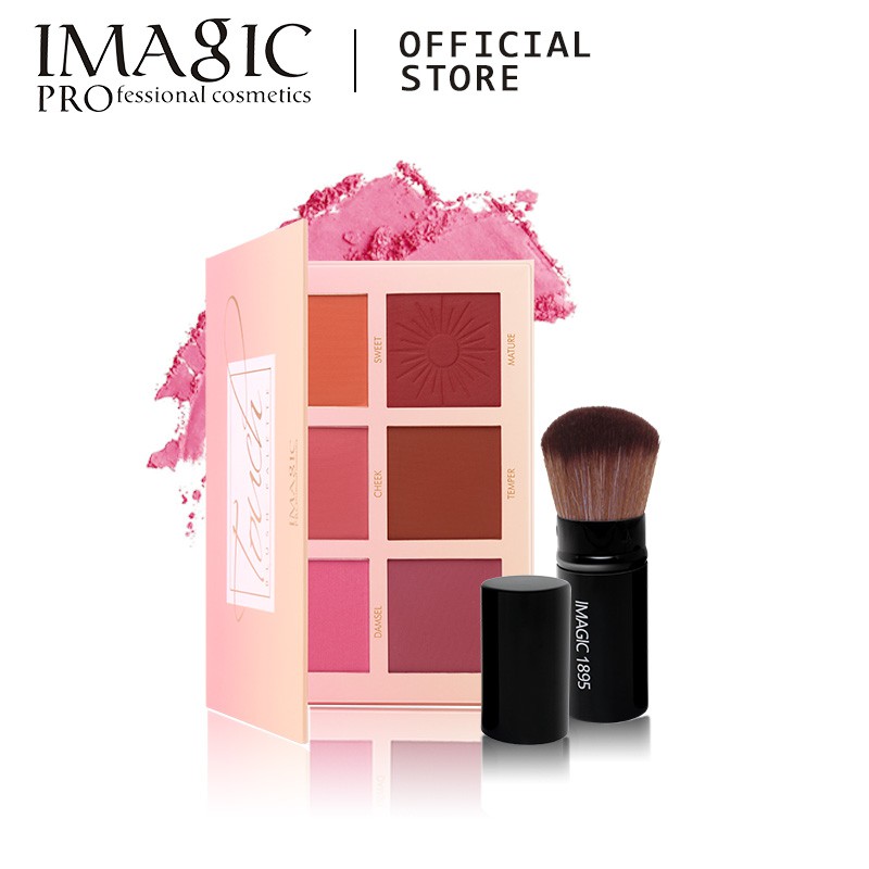 Bảng phấn má hồng IMAGIC 6 màu kèm cọ tiện dụng 248g | BigBuy360 - bigbuy360.vn