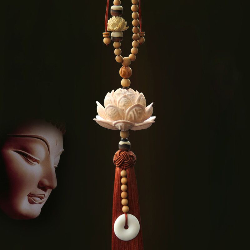 Dây Chuyền Mặt Hoa Sen Bằng Gỗ Cao Cấp 9.21 Dành Cho Nam Nữ