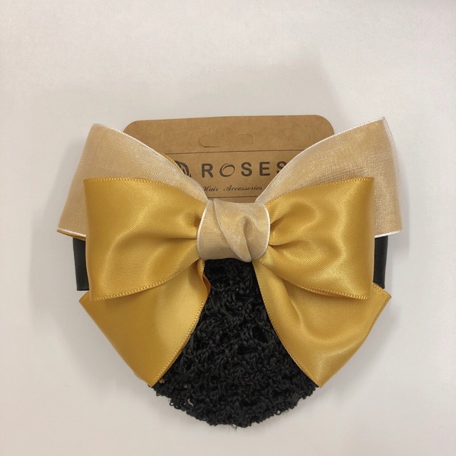 Kẹp nơ cánh bướm có lưới búi ROSES Hair Accessories