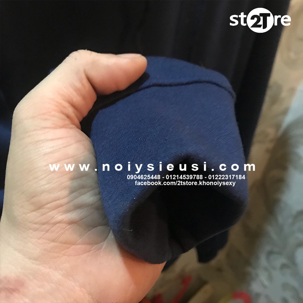 Áo hoodie unisex 2T Store H02 màu xanh dương đen - Áo khoác nỉ bông chui đầu nón 2 lớp dày dặn chất lượng đẹp
